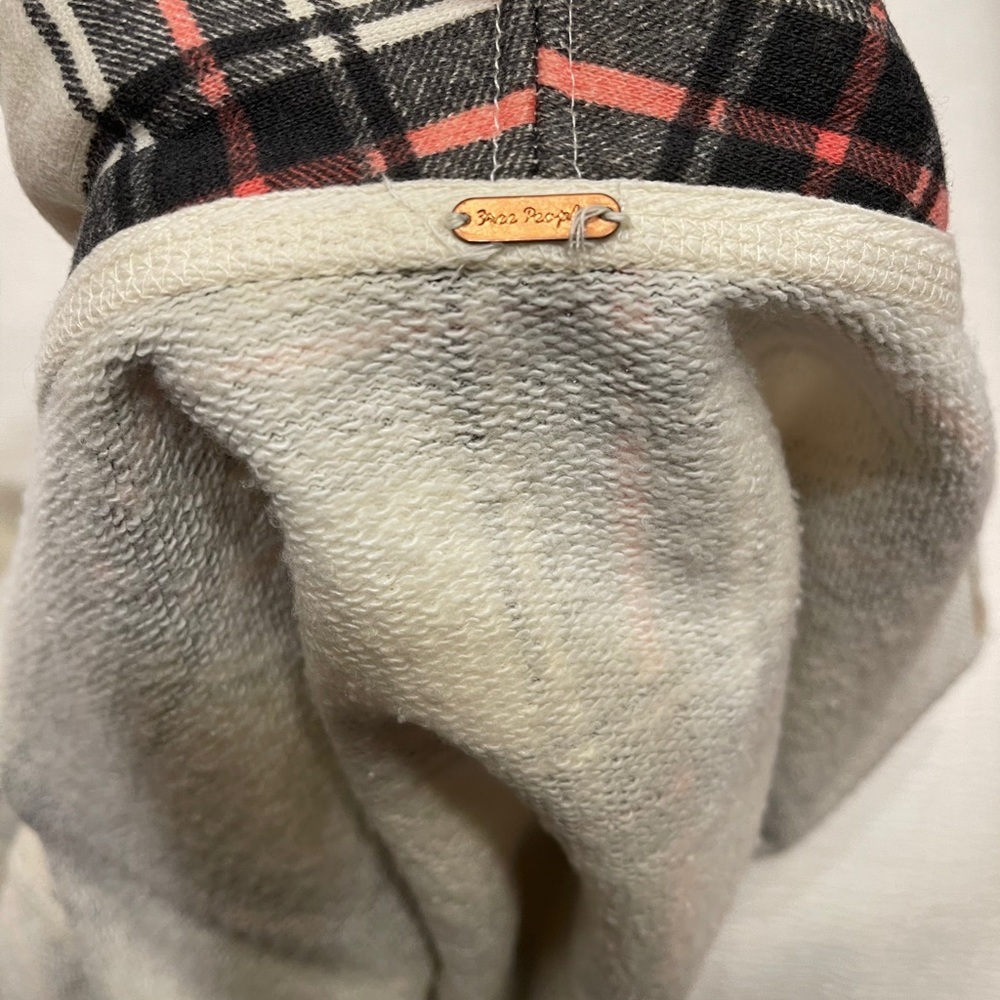 free people plaid sweatshirt - Picture 4 of 5
